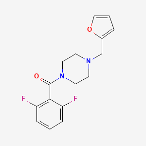 molecular formula C16H16F2N2O2 B5593193 (2,6-DIFLUOROPHENYL)[4-(2-FURYLMETHYL)PIPERAZINO]METHANONE 