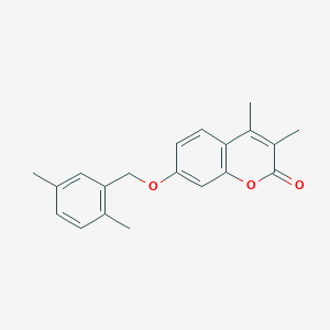 molecular formula C20H20O3 B5593207 7-[(2,5-dimethylphenyl)methoxy]-3,4-dimethyl-2H-chromen-2-one 