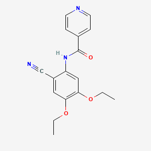 molecular formula C17H17N3O3 B5593211 N-(2-cyano-4,5-diethoxyphenyl)pyridine-4-carboxamide 