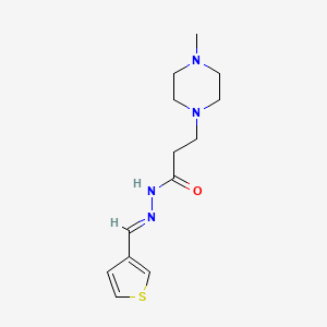 molecular formula C13H20N4OS B5593236 3-(4-methylpiperazin-1-yl)-N-[(E)-thiophen-3-ylmethylideneamino]propanamide 