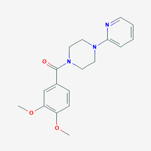 molecular formula C18H21N3O3 B5593242 1-(3,4-DIMETHOXYBENZOYL)-4-(PYRIDIN-2-YL)PIPERAZINE 