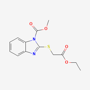 molecular formula C13H14N2O4S B5593244 METHYL 2-[(2-ETHOXY-2-OXOETHYL)SULFANYL]-1H-1,3-BENZODIAZOLE-1-CARBOXYLATE 