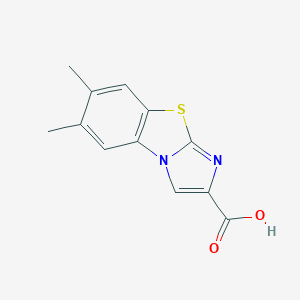 molecular formula C12H10N2O2S B055935 6,7-Dimethylimidazo[2,1-b][1,3]benzothiazole-2-carboxylic acid CAS No. 113508-89-7