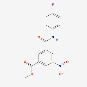 molecular formula C15H11FN2O5 B5593823 METHYL 3-[(4-FLUOROANILINO)CARBONYL]-5-NITROBENZOATE 