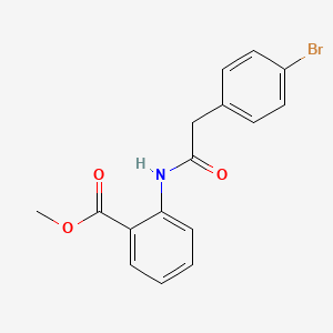 molecular formula C16H14BrNO3 B5594160 Methyl 2-[2-(4-bromophenyl)acetamido]benzoate 