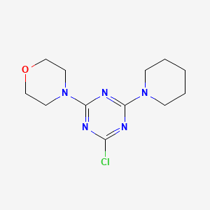 molecular formula C12H18ClN5O B5594227 2-Chloro-4-(morpholin-4-yl)-6-(piperidin-1-yl)-1,3,5-triazine 