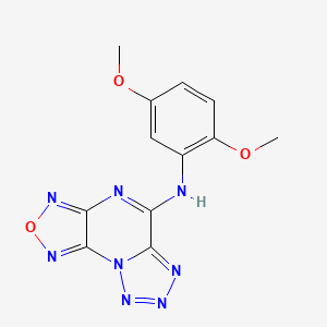 molecular formula C12H10N8O3 B5594296 N-(2,5-dimethoxyphenyl)-4-oxa-1,3,5,7,10,11,12-heptazatricyclo[7.3.0.02,6]dodeca-2,5,7,9,11-pentaen-8-amine 