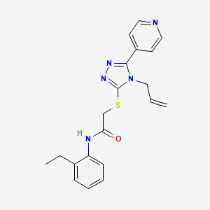 molecular formula C20H21N5OS B5594427 N-(2-ethylphenyl)-2-{[4-(prop-2-en-1-yl)-5-(pyridin-4-yl)-4H-1,2,4-triazol-3-yl]sulfanyl}acetamide 