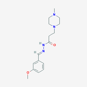 molecular formula C16H24N4O2 B5594477 N-[(E)-(3-methoxyphenyl)methylideneamino]-3-(4-methylpiperazin-1-yl)propanamide 
