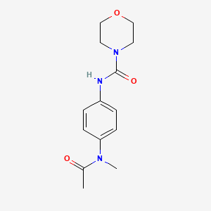 molecular formula C14H19N3O3 B5594535 N-[4-(N-METHYLACETAMIDO)PHENYL]MORPHOLINE-4-CARBOXAMIDE 