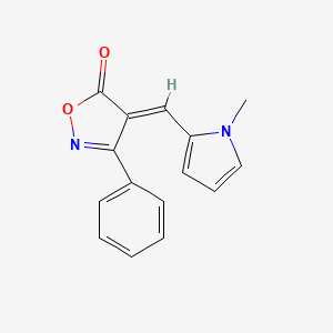 molecular formula C15H12N2O2 B5594671 4-[(1-Methylpyrrol-2-yl)methylene]-3-phenylisoxazol-5-one 