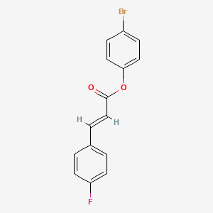 molecular formula C15H10BrFO2 B5594696 4-bromophenyl (2E)-3-(4-fluorophenyl)prop-2-enoate 