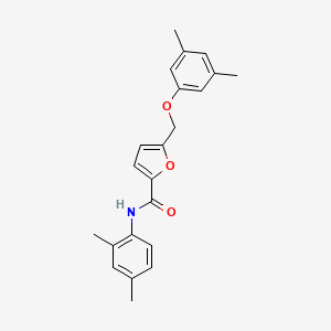 molecular formula C22H23NO3 B5594704 5-[(3,5-dimethylphenoxy)methyl]-N-(2,4-dimethylphenyl)furan-2-carboxamide 