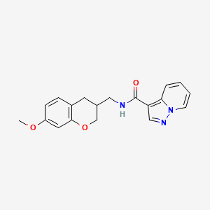 molecular formula C19H19N3O3 B5594976 N-[(7-methoxy-3,4-dihydro-2H-chromen-3-yl)methyl]pyrazolo[1,5-a]pyridine-3-carboxamide 