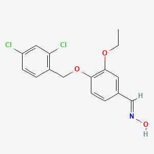 molecular formula C16H15Cl2NO3 B5595043 (NE)-N-[[4-[(2,4-dichlorophenyl)methoxy]-3-ethoxyphenyl]methylidene]hydroxylamine 