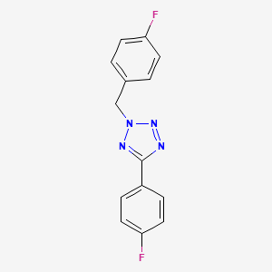 molecular formula C14H10F2N4 B5595125 5-(4-FLUOROPHENYL)-2-[(4-FLUOROPHENYL)METHYL]-2H-1,2,3,4-TETRAZOLE 