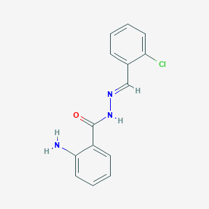 molecular formula C14H12ClN3O B5595139 2-amino-N-[(E)-(2-chlorophenyl)methylideneamino]benzamide 