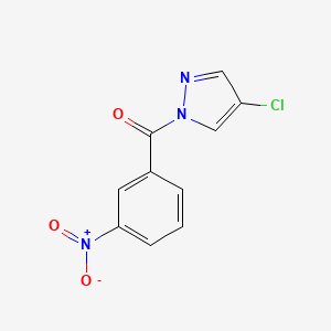 molecular formula C10H6ClN3O3 B5595273 (4-chloro-1H-pyrazol-1-yl)(3-nitrophenyl)methanone 