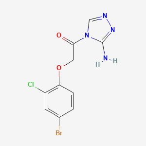 molecular formula C10H8BrClN4O2 B5595274 4-[(4-bromo-2-chlorophenoxy)acetyl]-4H-1,2,4-triazol-3-amine 