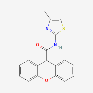 molecular formula C18H14N2O2S B5595328 N-(4-methyl-1,3-thiazol-2-yl)-9H-xanthene-9-carboxamide 