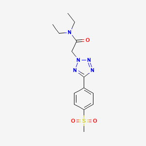 molecular formula C14H19N5O3S B5595407 N,N-diethyl-2-[5-(4-methylsulfonylphenyl)tetrazol-2-yl]acetamide 