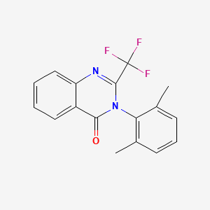 molecular formula C17H13F3N2O B5595494 3-(2,6-dimethylphenyl)-2-(trifluoromethyl)-4(3H)-quinazolinone 