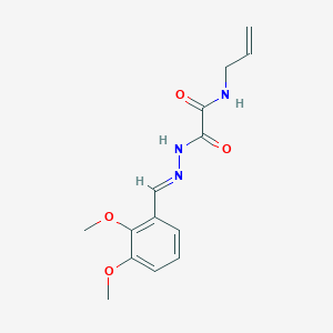 molecular formula C14H17N3O4 B5595782 N'-[(E)-(2,3-dimethoxyphenyl)methylideneamino]-N-prop-2-enyloxamide 
