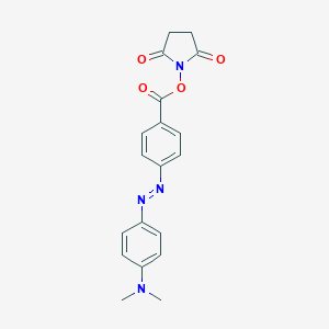 molecular formula C19H18N4O4 B559588 (E)-2,5-Dioxopyrrolidin-1-yl 4-((4-(dimethylamino)phenyl)diazenyl)benzoate CAS No. 146998-31-4
