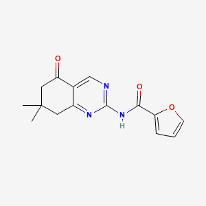molecular formula C15H15N3O3 B5595988 N-(7,7-dimethyl-5-oxo-6,8-dihydroquinazolin-2-yl)furan-2-carboxamide 