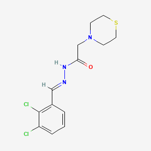 molecular formula C13H15Cl2N3OS B5596065 N-[(E)-(2,3-dichlorophenyl)methylideneamino]-2-thiomorpholin-4-ylacetamide 