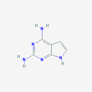 molecular formula C6H7N5 B559646 1H-吡咯并[2,3-d]嘧啶-2,4-二胺 CAS No. 18620-92-3