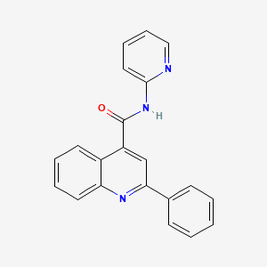 molecular formula C21H15N3O B5596600 2-phenyl-N-(pyridin-2-yl)quinoline-4-carboxamide CAS No. 88067-65-6