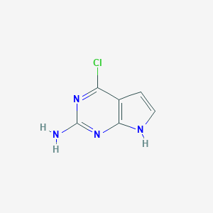 molecular formula C6H5ClN4 B559664 4-chloro-7H-pyrrolo[2,3-d]pyrimidin-2-amine CAS No. 84955-31-7