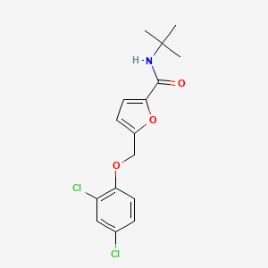 molecular formula C16H17Cl2NO3 B5596706 N-tert-butyl-5-[(2,4-dichlorophenoxy)methyl]furan-2-carboxamide 