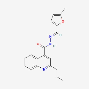 molecular formula C19H19N3O2 B5596833 N'-[(5-methyl-2-furyl)methylene]-2-propyl-4-quinolinecarbohydrazide 