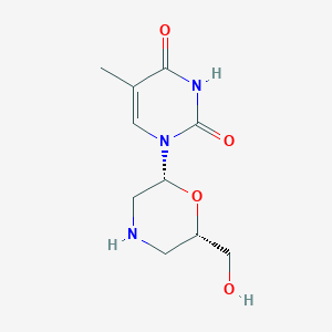 molecular formula C10H15N3O4 B559700 1-((2R,6S)-6-(hydroxymethyl)morpholin-2-yl)-5-methylpyrimidine-2,4(1H,3H)-dione CAS No. 179073-10-0