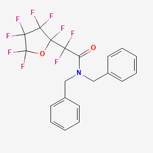 molecular formula C20H14F9NO2 B5597000 N,N-dibenzyl-2,2-difluoro-2-(2,3,3,4,4,5,5-heptafluorooxolan-2-yl)acetamide 