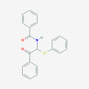 molecular formula C21H17NO2S B5597095 N-[2-oxo-2-phenyl-1-(phenylthio)ethyl]benzamide 