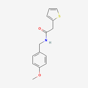molecular formula C14H15NO2S B5597163 N-[(4-METHOXYPHENYL)METHYL]-2-(THIOPHEN-2-YL)ACETAMIDE 