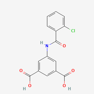 molecular formula C15H10ClNO5 B5597219 5-(2-CHLOROBENZAMIDO)BENZENE-1,3-DICARBOXYLIC ACID CAS No. 42122-74-7