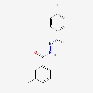 molecular formula C15H13FN2O B5597244 N'-(4-fluorobenzylidene)-3-methylbenzohydrazide 