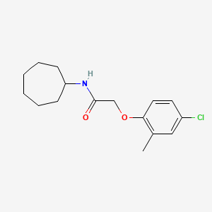 molecular formula C16H22ClNO2 B5597265 2-(4-chloro-2-methylphenoxy)-N-cycloheptylacetamide 