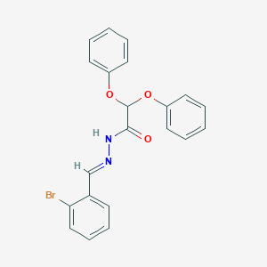 molecular formula C21H17BrN2O3 B5597281 N-[(E)-(2-bromophenyl)methylideneamino]-2,2-diphenoxyacetamide 