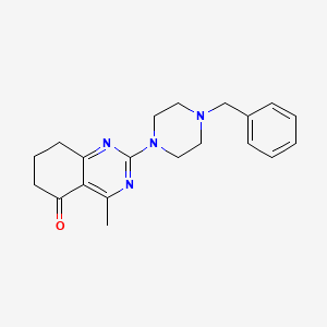 molecular formula C20H24N4O B5597363 2-(4-benzylpiperazin-1-yl)-4-methyl-7,8-dihydroquinazolin-5(6H)-one 