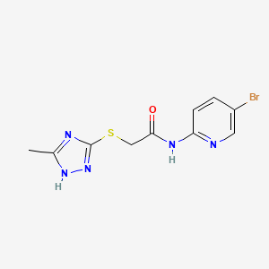 molecular formula C10H10BrN5OS B5597364 N-(5-bromopyridin-2-yl)-2-[(5-methyl-4H-1,2,4-triazol-3-yl)sulfanyl]acetamide 