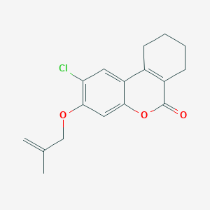 molecular formula C17H17ClO3 B5597383 2-CHLORO-3-[(2-METHYLPROP-2-EN-1-YL)OXY]-6H,7H,8H,9H,10H-CYCLOHEXA[C]CHROMEN-6-ONE 