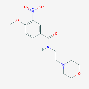 molecular formula C14H19N3O5 B5597385 4-methoxy-N-[2-(morpholin-4-yl)ethyl]-3-nitrobenzamide 