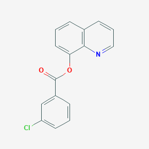 molecular formula C16H10ClNO2 B5597388 Quinolin-8-yl 3-chlorobenzoate 