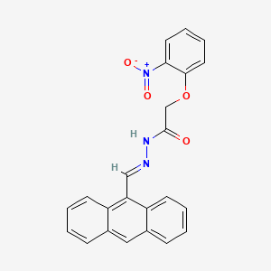 molecular formula C23H17N3O4 B5597434 N'-[(E)-anthracen-9-ylmethylidene]-2-(2-nitrophenoxy)acetohydrazide 