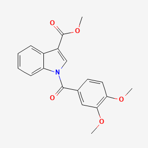 molecular formula C19H17NO5 B5597603 Methyl 1-(3,4-dimethoxybenzoyl)indole-3-carboxylate 